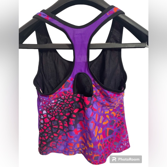 Reebok Women’s Athletic Razor Back Leopard Print Tank Top Size Small - Picture 4 of 4